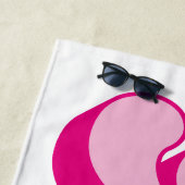 レトロスタイルホットピンクブライドバチェロレッテ週末 ビーチタオル (インサイチュ)