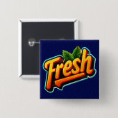 レトロスタイルミンティフレッシュピンバックボタン 缶バッジ (正面&裏面)