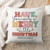 レトロスタイルメリーリトルクリスマス クッション (ブランケット)