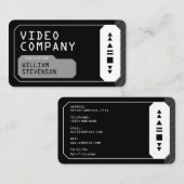 レトロスタイルユーザーインターフェイスブラック名刺 名刺 (正面/裏面)