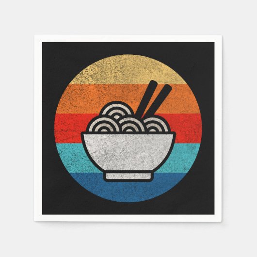 レトロスタイルラーメン スタンダードカクテルナプキン (正面)