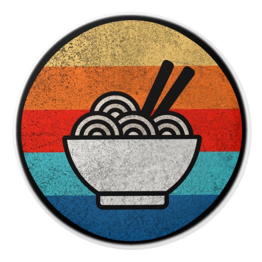 レトロスタイルラーメン セラミックノブ (正面)