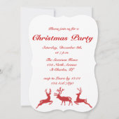 レトロスタイルレッド&ホワイトクリスマスパーティー 招待状 (裏面)