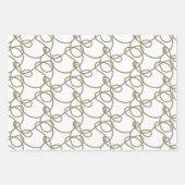 レトロスタイルレディ ラッピングペーパーシート (正面)