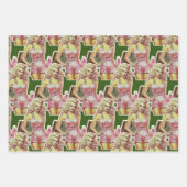 レトロスタイルレディ ラッピングペーパーシート (正面3)