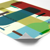 レトロスタイルワインデザイン ポスター (角)