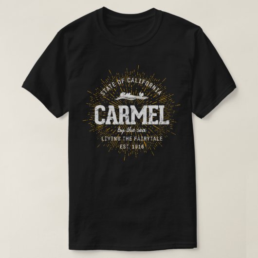 レトロスタイルヴィンテージカーメルバイザシー Tシャツ (デザイン正面)