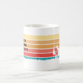 レトロスタイルヴィンテージゴールデンレトリエバードッグオーバー コーヒーマグカップ (中央)