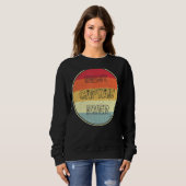 レトロスタイルヴィンテージポントゥーンボートキャプテンエバー スウェットシャツ (正面フル)