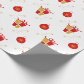 レトロスタイル休日デザインボックス，オーナメント ラッピングペーパー (角)