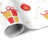 レトロスタイル休日デザインボックス，オーナメント ラッピングペーパー (ロールコーナー)