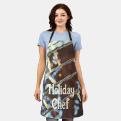 レトロスタイル休日ライト エプロン (着用した状態)