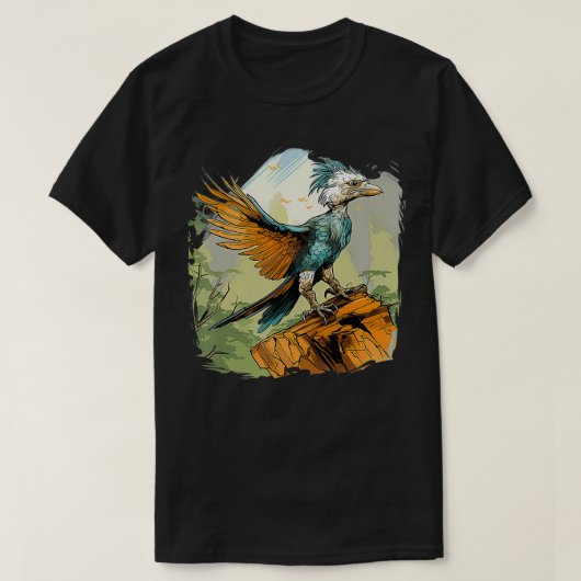レトロスタイル始祖鳥 Tシャツ (デザイン正面)