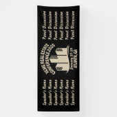 レトロスタイル実在財団会議 横断幕 (縦)