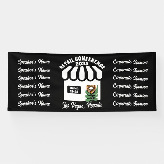 レトロスタイル小売会議 横断幕 (横)