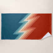 レトロスタイル山型 ビーチタオル (正面)