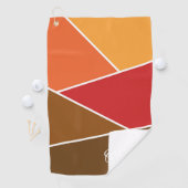 レトロスタイル幾何学デザイン ゴルフタオル (インサイチュ)