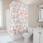 レトロスタイル手描きシームレスフローラオーナメント。C シャワーカーテン (インサイチュ)