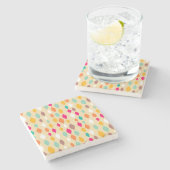 レトロスタイル抽象芸術パターン ストーンコースター (横)