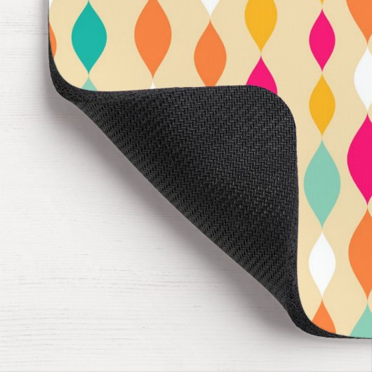 レトロスタイル抽象芸術パターン マウスパッド (コーナー)