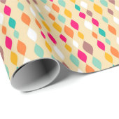 レトロスタイル抽象芸術パターン ラッピングペーパー (ロールコーナー)