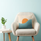 レトロスタイル抽象芸術夕日の風景 クッション (椅子)