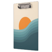 レトロスタイル抽象芸術夕日の風景 クリップボード (左)