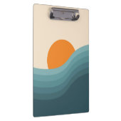 レトロスタイル抽象芸術夕日の風景 クリップボード (右)