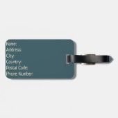 レトロスタイル抽象芸術夕日の風景 ラゲッジタグ (裏面横)