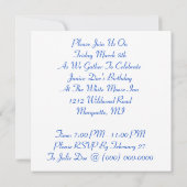 レトロスタイル提供お誕生日ケーキパーティの招待状 招待状 (裏面)