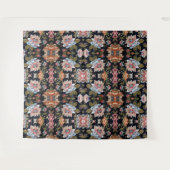 レトロスタイル数々の着色フローラオーナメント タペストリー (正面(横))