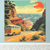 レトロスタイル旅行キャンバスプリント国立公園 キャンバスプリント (インサイチュ (ウッドフロア))