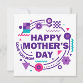 レトロスタイル母の日 Love You Mom (正面)