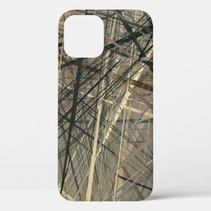 レトロスタイル油スケッチ。イラストレーション。テクスチャパイ iPhone 12ケース