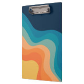 レトロスタイル波装飾 クリップボード (左)