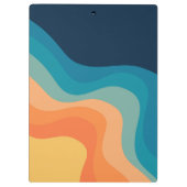 レトロスタイル波装飾 クリップボード (裏面)