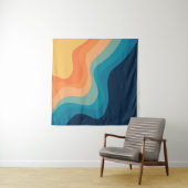 レトロスタイル波装飾 タペストリー (インサイチュ(横))