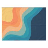 レトロスタイル波装飾 テーブルクロス (正面(横))