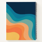 レトロスタイル波装飾 ノートブック (裏面)