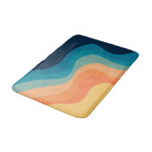 レトロスタイル波装飾 バスマット (アングル)