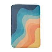 レトロスタイル波装飾 バスマット (正面縦)