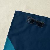 レトロスタイル波装飾 ビーチタオル (インサイチュ)