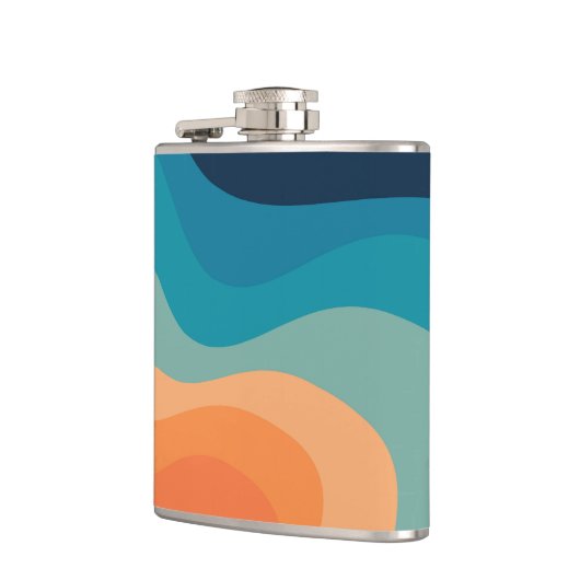 レトロスタイル波装飾 フラスク (左)