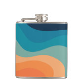 レトロスタイル波装飾 フラスク (正面)