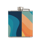 レトロスタイル波装飾 フラスク (裏面)