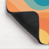 レトロスタイル波装飾 マウスパッド (コーナー)