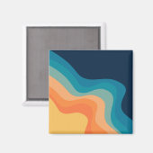 レトロスタイル波装飾 マグネット (正面/裏面)