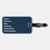 レトロスタイル波装飾 ラゲッジタグ (裏面横)