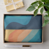 レトロスタイル波装飾 薄葉紙 (ギフト)