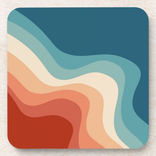 レトロスタイル波 コースター (正面)